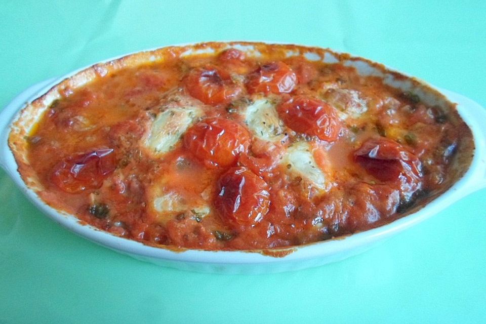 Tomaten - Schnitzel - Auflauf