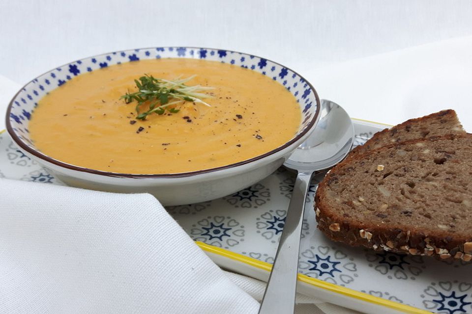 Karotten-Linsen-Suppe