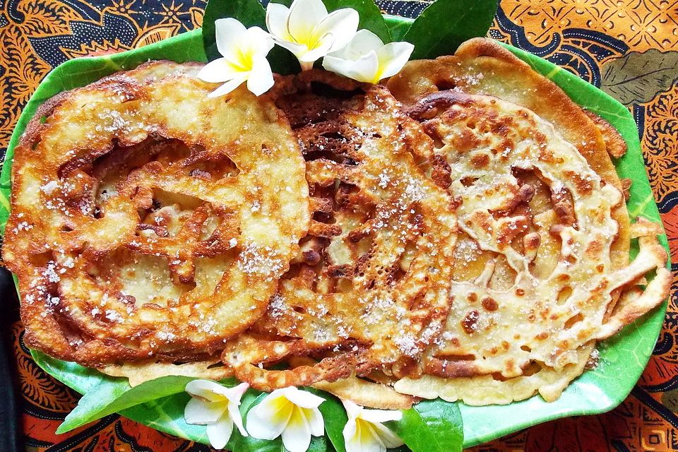 Lustige süße Pfannkuchen – Roti Jala
